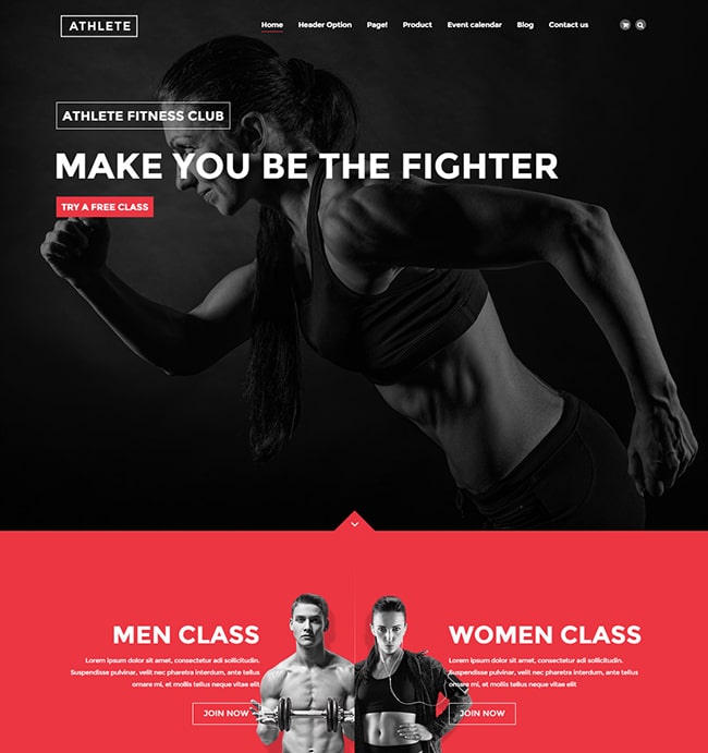 Mẫu website phòng tập gym 5